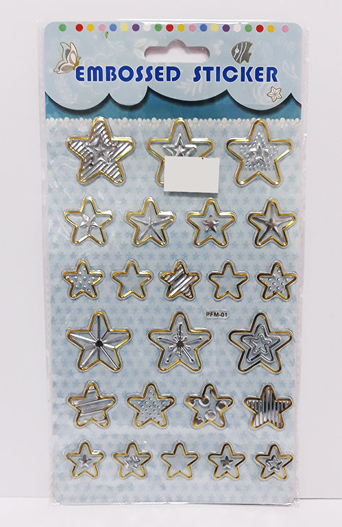 Embossed Star Stickers for Crafts & Decoration Secondary image