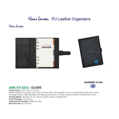 AMS-FO 3232  - Hans Larsen PU Leather Organizers - 5 inch - Al Masam Stationery LLC