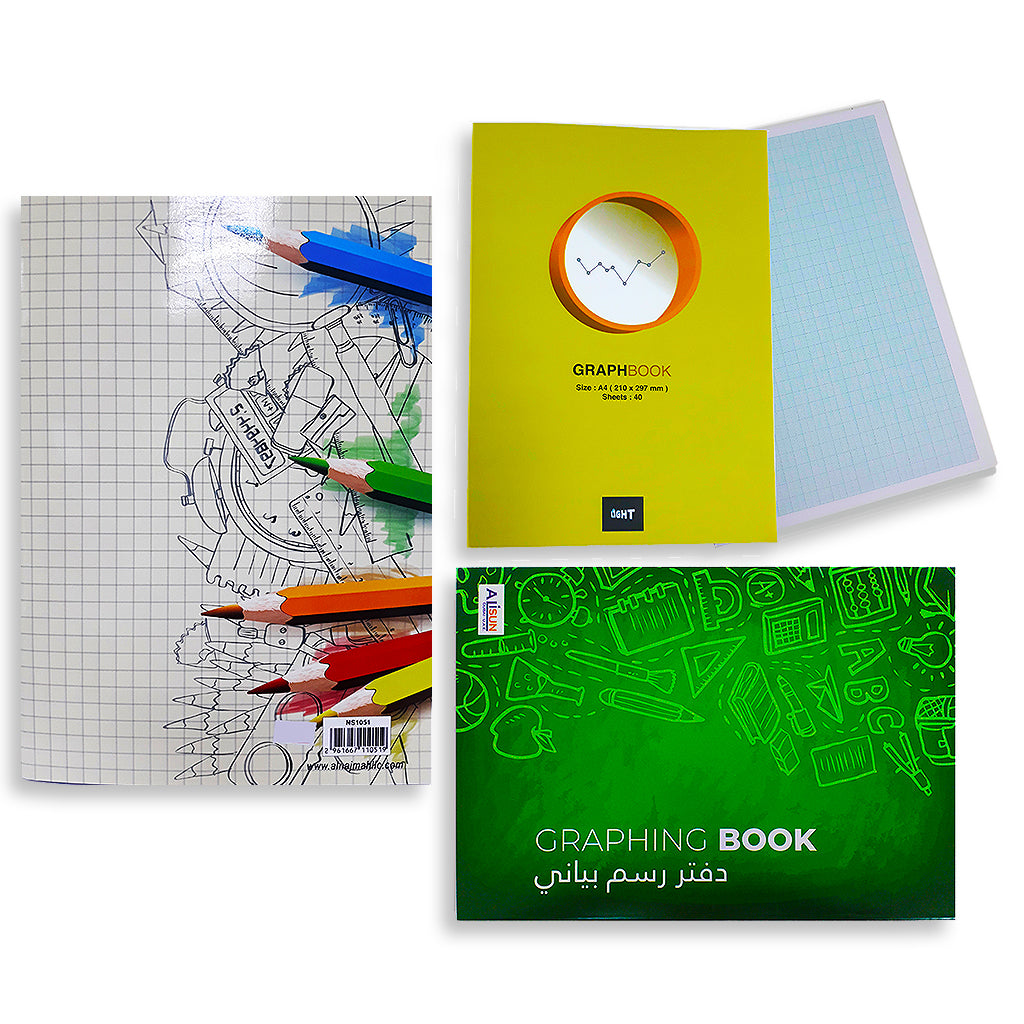 Graph Book A4 size 40sheets - Al Masam Stationery LLC Main image