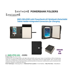 AMS-ITFO-101 - XORG - SANTHOME Powerbank folders - Al Masam Stationery LLC