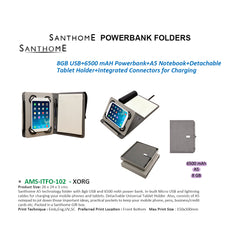 AMS-ITFO-102 - XORG - Santhome power bank folders - Al Masam Stationery LLC