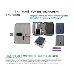 AMS-ITFO-105 - NOTX - SANTHOME Powerbank folders - Al Masam Stationery LLC