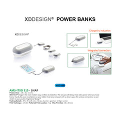 AMS-ITXD 515 - SNAP - XDDESIGN POWER BANKS - 3000 mah (Wireless) - Al Masam Stationery LLC