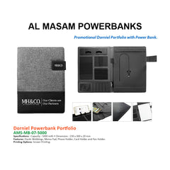 AMS-MB-07-5000 - Dorniel Power Bank Portfolio (5000 MAH) - Al Masam Stationery LLC