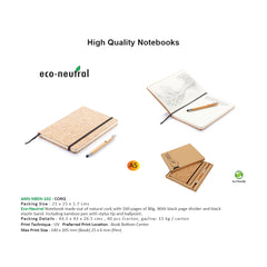 AMS-NBEN-102 - CORQ - Eco neutral Notebook & Pen Sets - Al Masam Stationery LLC