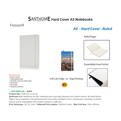 SANTHOME Hard Cover A5 Notebooks