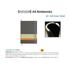 SANTHOME Soft Cover A5 Notebooks - (Ruled sheets) - Al Masam Stationery LLC