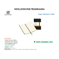 Moleskine Classic Notebook Black 304 - Al Masam Stationery LLC