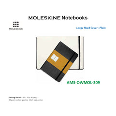 Moleskine A5 Notebook - Hard Cover - Plain Black - Al Masam Stationery LLC