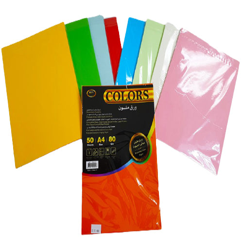 This pack of Colour Paper contains 50 sheets of 80gsm A4 paper in assorted colors. Perfect for any office, school, or creative project, the high-quality paper will provide vibrant and durable results. With a variety of colors to choose from, this pack offers endless possibilities for colorful and professional documents.&nbsp;Ideal for writing/ photocopying or even craft related activities Main image