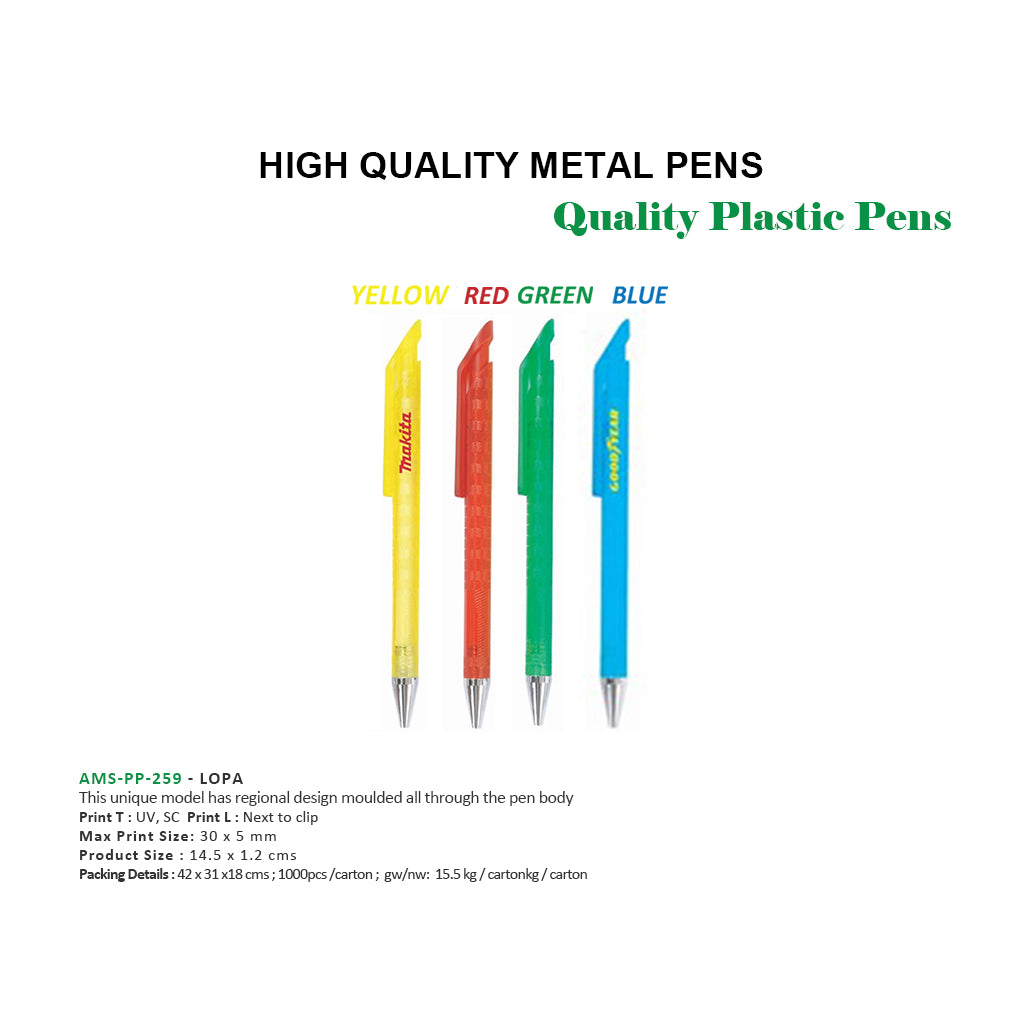 AMS-PP-259 - LOPA (Plastic Pens) - Al Masam Stationery LLC