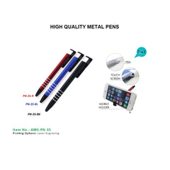 AMS-PN-35 - 3 in 1 Plastic pen (Pen + Mobile holder + Touch) - Al Masam Stationery LLC