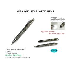 PN-36 - (3 in 1 - Metal pen + Torch +Touch) - Al Masam Stationery LLC