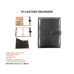 AMS-RM-200 D-27 - PU Leather Organizer - Al Masam Stationery LLC