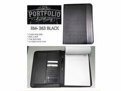 AMS-RM-363 • Black  - PU Leather portfolio - Al Masam Stationery LLC