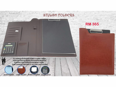 AMS-RM-365 - PU leather clip folder - Al Masam Stationery LLC