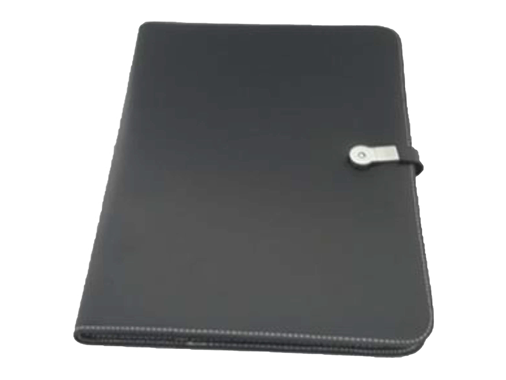 AMS-RM-366 - PU Leather portfolio with detachable USB Black - Al Masam Stationery LLC