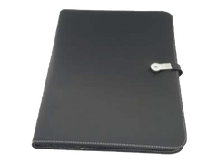 AMS-RM-366 - PU Leather portfolio with detachable USB Black - Al Masam Stationery LLC