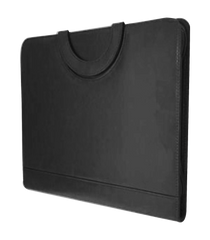 RM-367 - PU Leather folder with Handle Black - Al Masam Stationery LLC