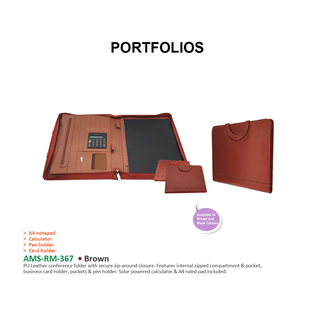RM-367 - PU Leather folder with Handle - Al Masam Stationery LLC