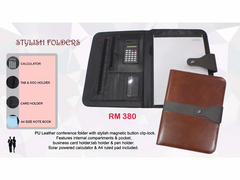 AMS-RM-380 - PU Leather Portfolio - Al Masam Stationery LLC