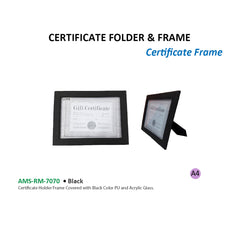 CERTIFICATE FOLDER & FRAME - AMS-RM-7070 - Al Masam Stationery LLC