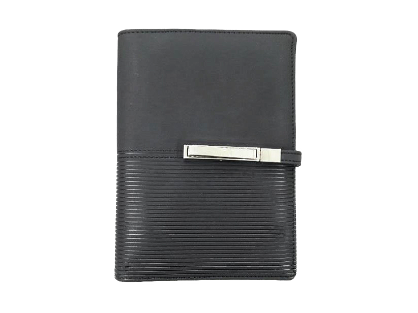 AMS-RM-F 58 - (Black) PU Leather Organizer - Al Masam Stationery LLC