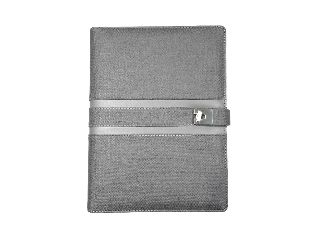 AMS-RM-S 23 - (Grey) PU Leather Organizer - Al Masam Stationery LLC