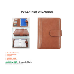 AMS-RM 348 - PU Leather Organizer - Al Masam Stationery LLC