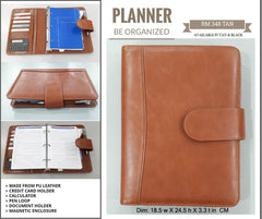 AMS-RM 348 - PU Leather Organizer - Al Masam Stationery LLC