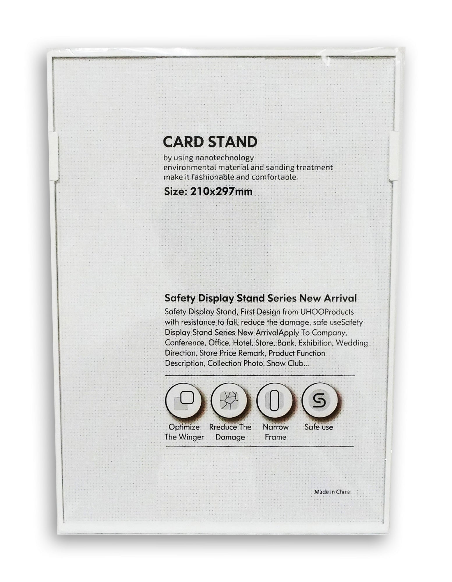 Display Stand L Shape A4 Size White Secondary image