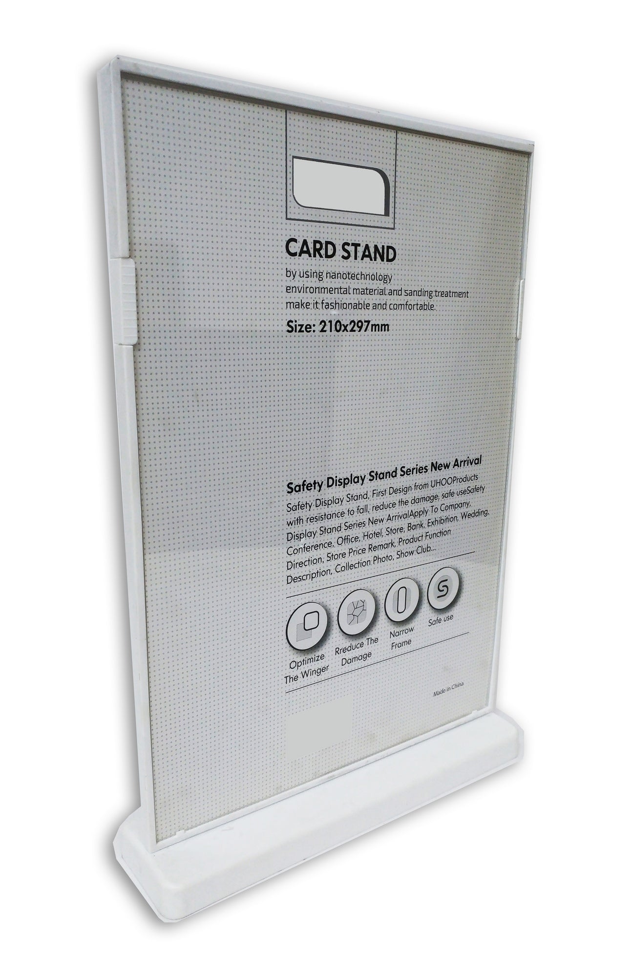 Display Stand T-Shape A4 Size With White Border - Al Masam Stationery LLC Main image