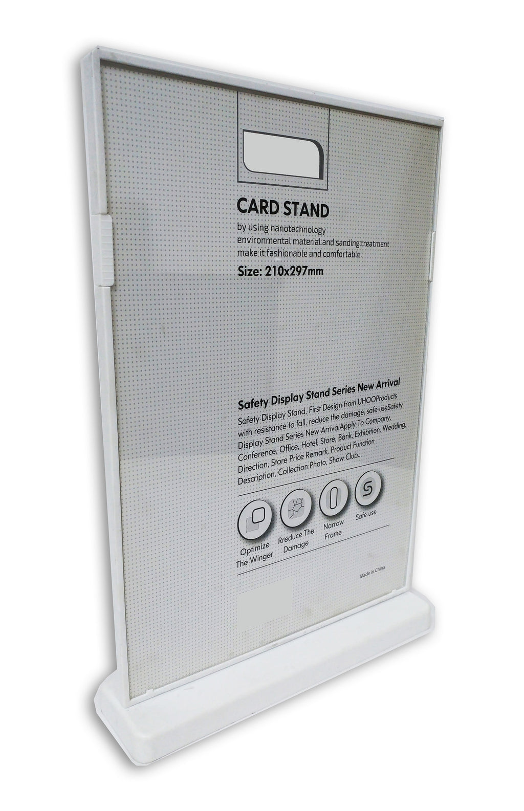 Display Stand T-Shape A4 Size With White Border - Al Masam Stationery LLC