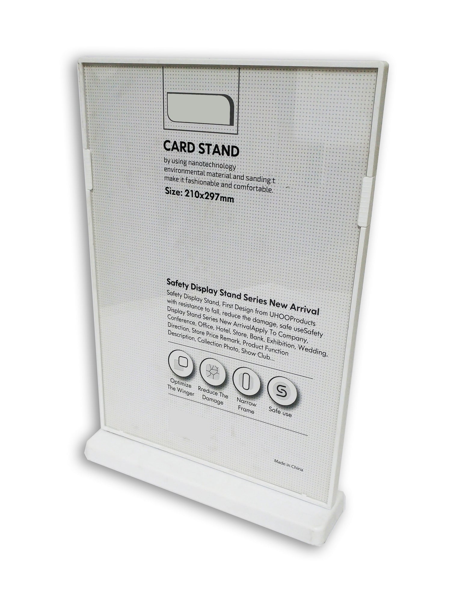 Display Stand T-Shape A4 Size With White Border Secondary image