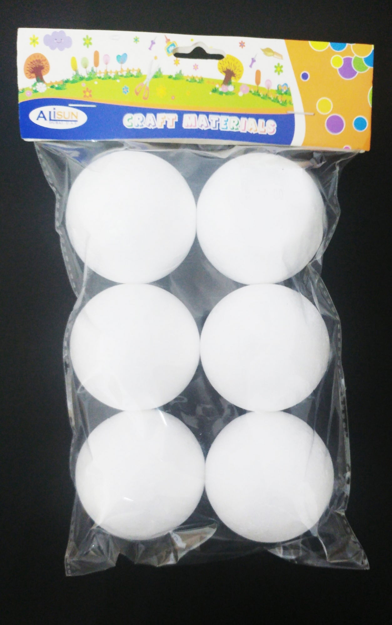 Craft Mat Thermocol Balls 6pc Secondary image