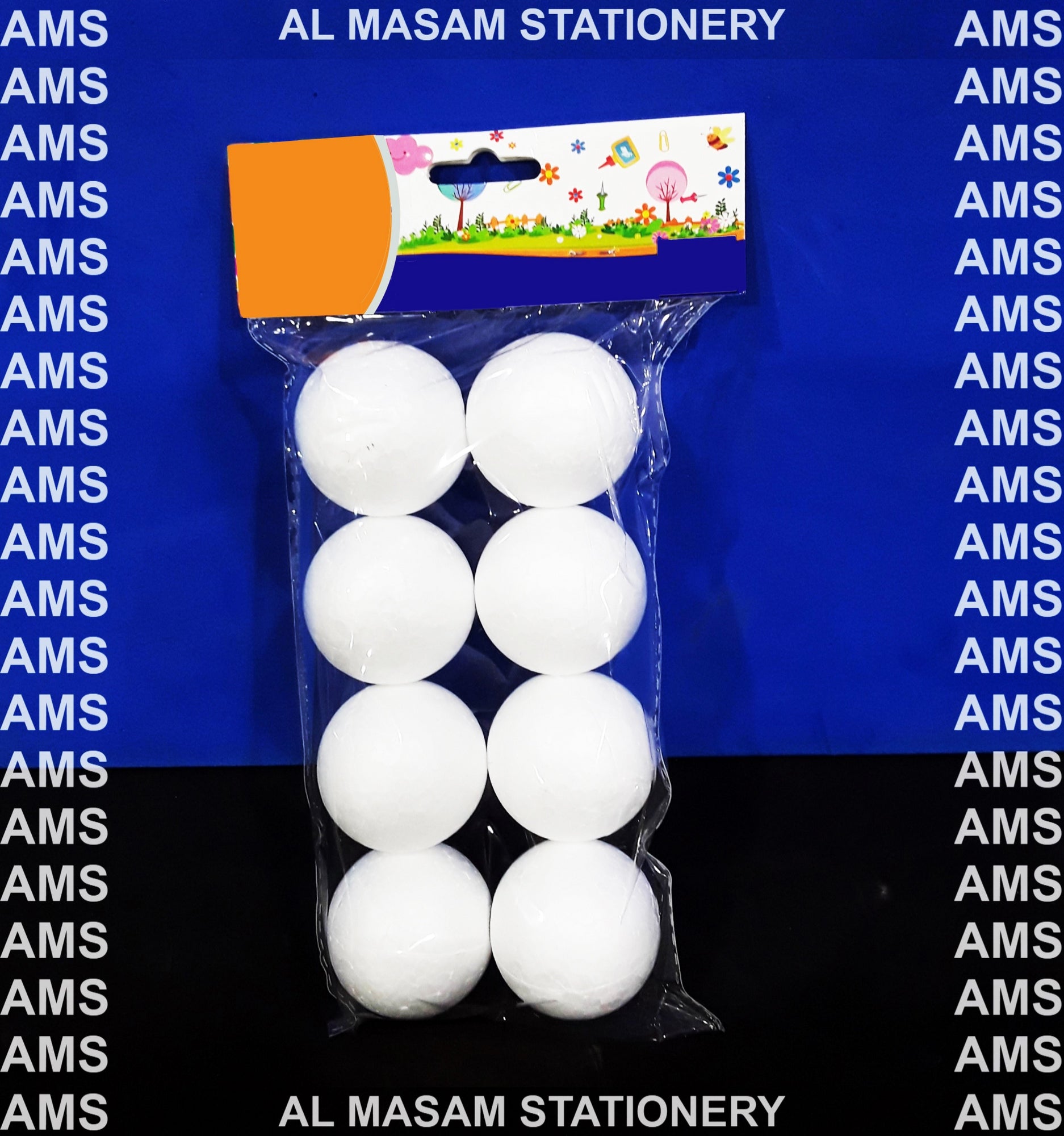 Craft Mat Thermocol Balls 8pc Secondary image