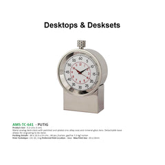 AMS-TC 641 - PUTIG - Metal Desk Clock - Al Masam Stationery LLC