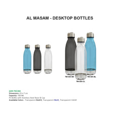 AMS-TM-004 - Water bottle with Aluminium base and Cap - Al Masam Stationery LLC