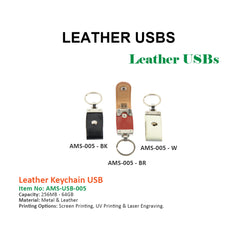 Leather Keychain USB - Model 3 - Al Masam Stationery LLC