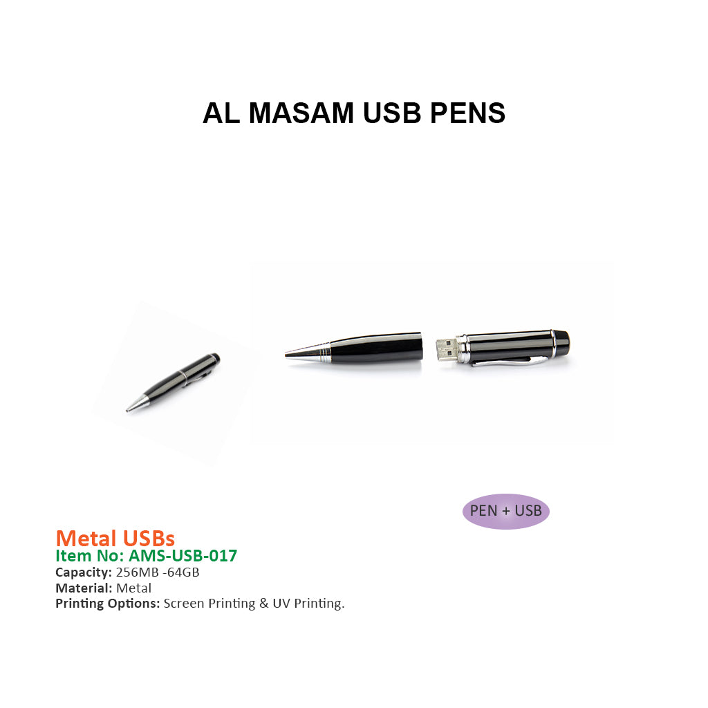 2 in 1 - Metal Pen USB - Al Masam Stationery LLC