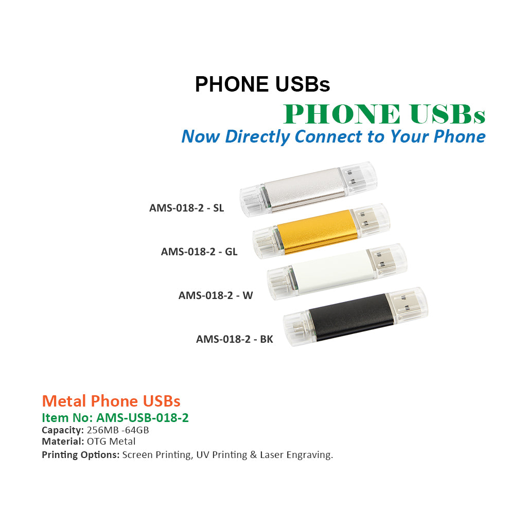 Metal  USBs with OTG - Al Masam Stationery LLC