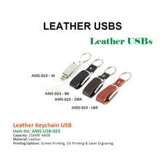 Leather Keychain USB - Model 5 - Al Masam Stationery LLC