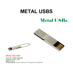 Metal Clip USB - Model 2 - Al Masam Stationery LLC