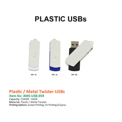 Plastic / Metal Twister USBs - Al Masam Stationery LLC