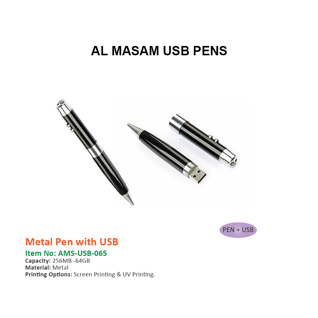 Metal Pen USB - Al Masam Stationery LLC