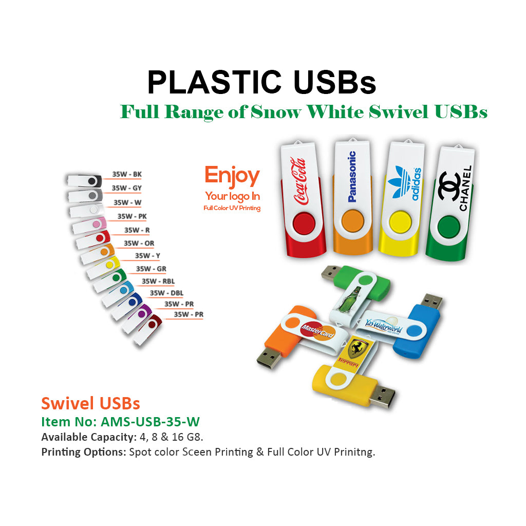Swivel USBs Full Color UV Printing - Al Masam Stationery LLC