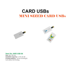 MINI SIZED CARD USBs - Al Masam Stationery LLC