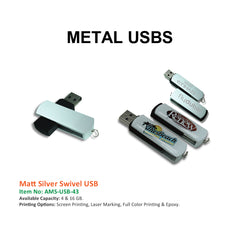 USB Flash Drives Metal Swivel - Al Masam Stationery LLC