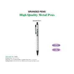 AMS-WIPP 757 - TIPSA - Push Action Aluminium Ballpen - Silver - Al Masam Stationery LLC