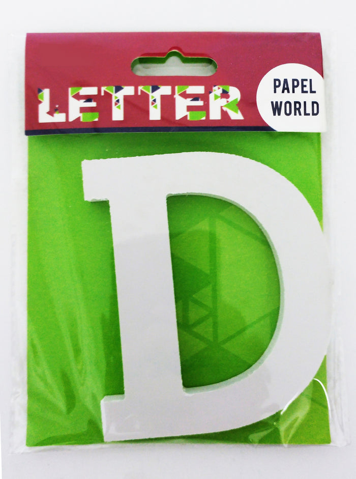 Wooden Letters White "D" - Al Masam Stationery LLC